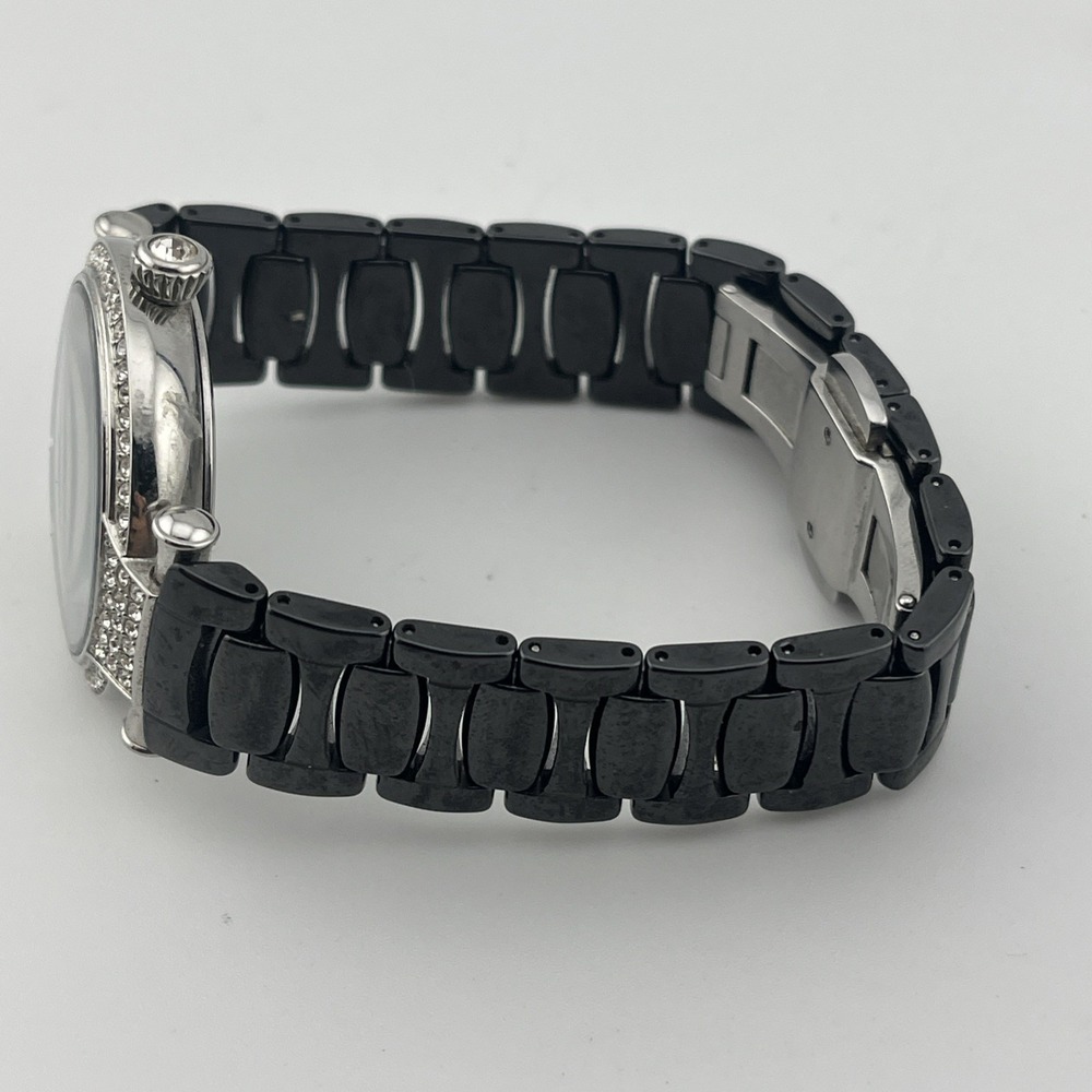Jivago SwissWatch Women 36mm Case MOP Dial 7" Black Band JV2211- New Battery - Picture 6 of 8